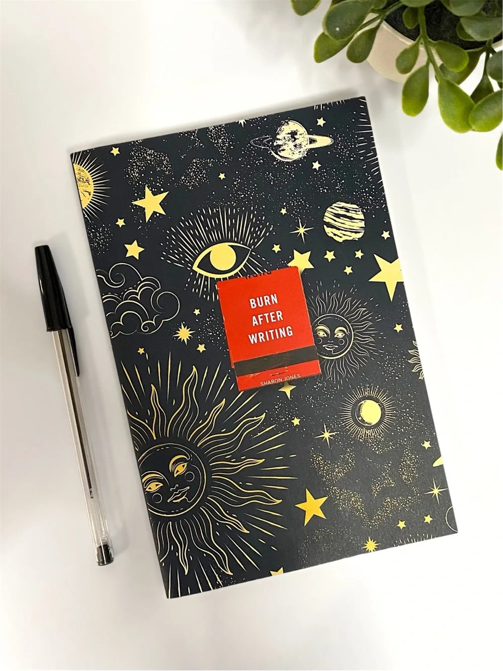 Burn After Writing (Celestial) Journal by Sharon Jones NWT